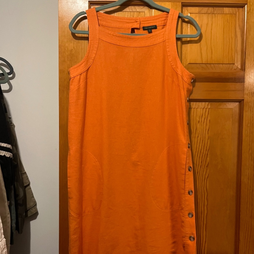 Fun Bright Linen Summer Dress. Size small